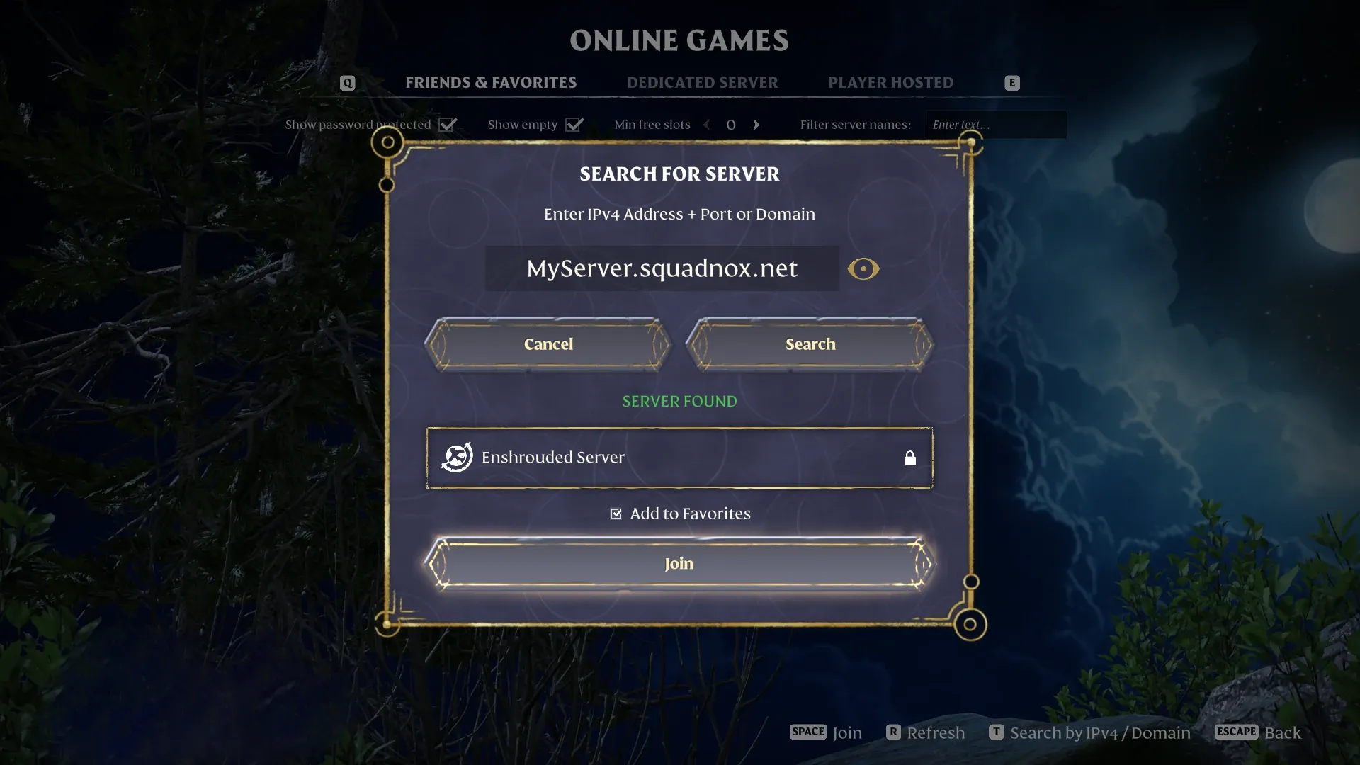 Enshrouded Server suchen