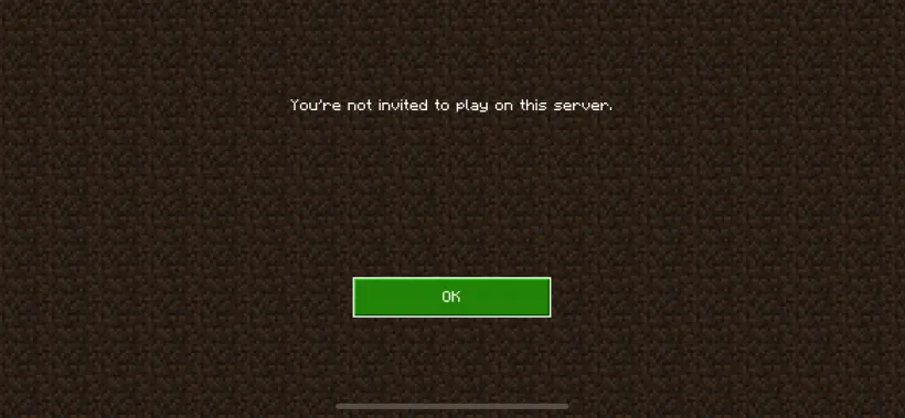 Allowlist auf einem Minecraft Bedrock Server aktiviert