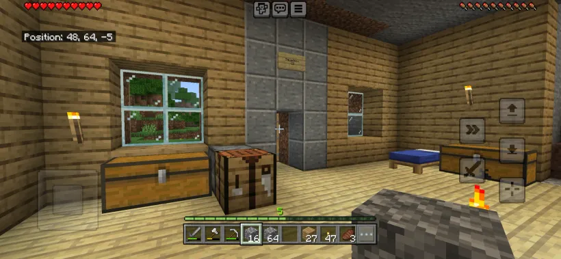 Koordinaten aktiviert auf einem Minecraft Bedrock Server