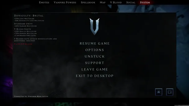 How to use a difficulty preset on a V Rising server