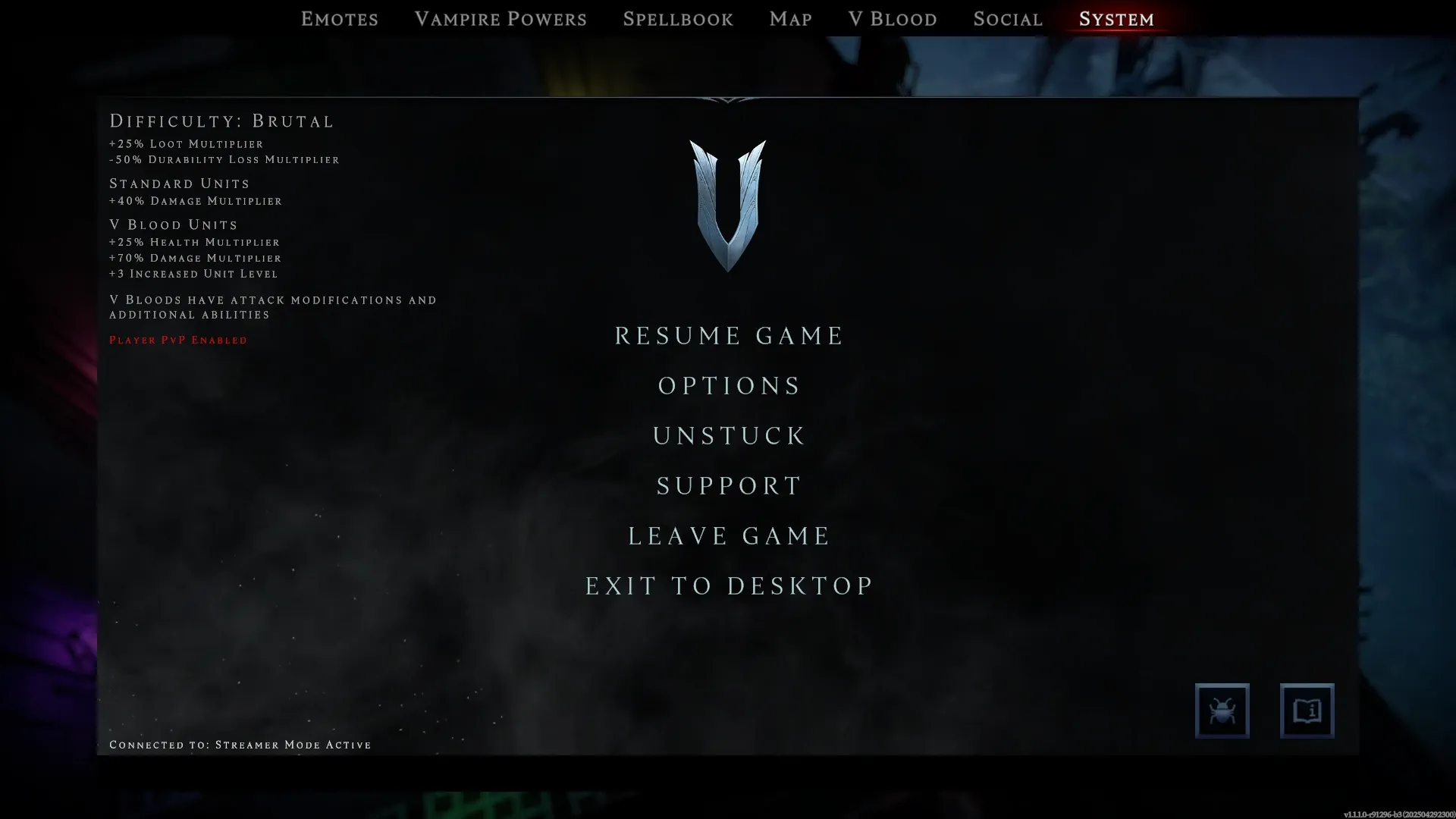 V Rising Brutal Difficulty Preset