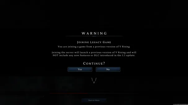 How to keep playing old V Rising savegames