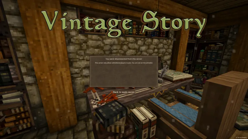 Vintage Story Whitelist Dialog