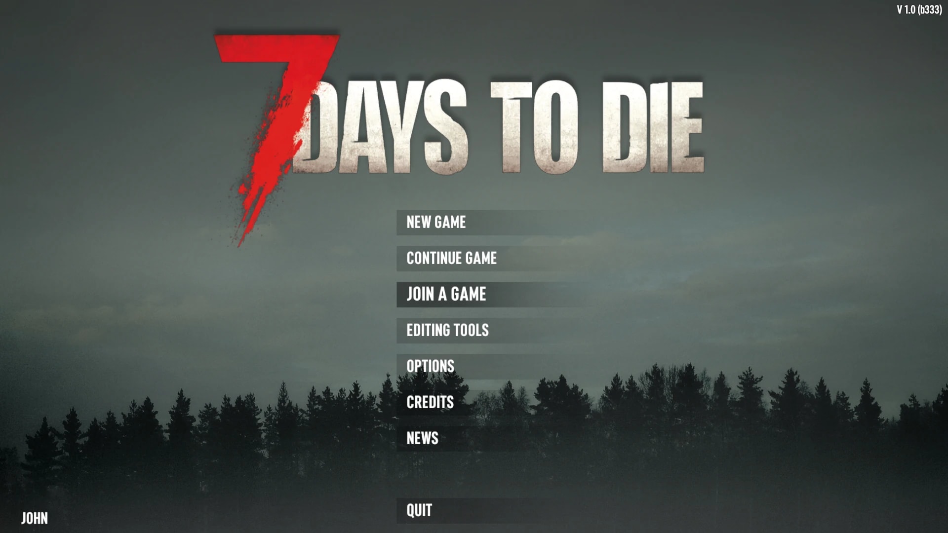 7 Days To Die Hauptmenü