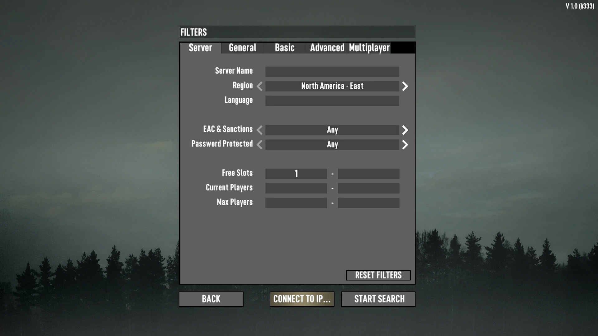 7 Days To Die multiplayer menu