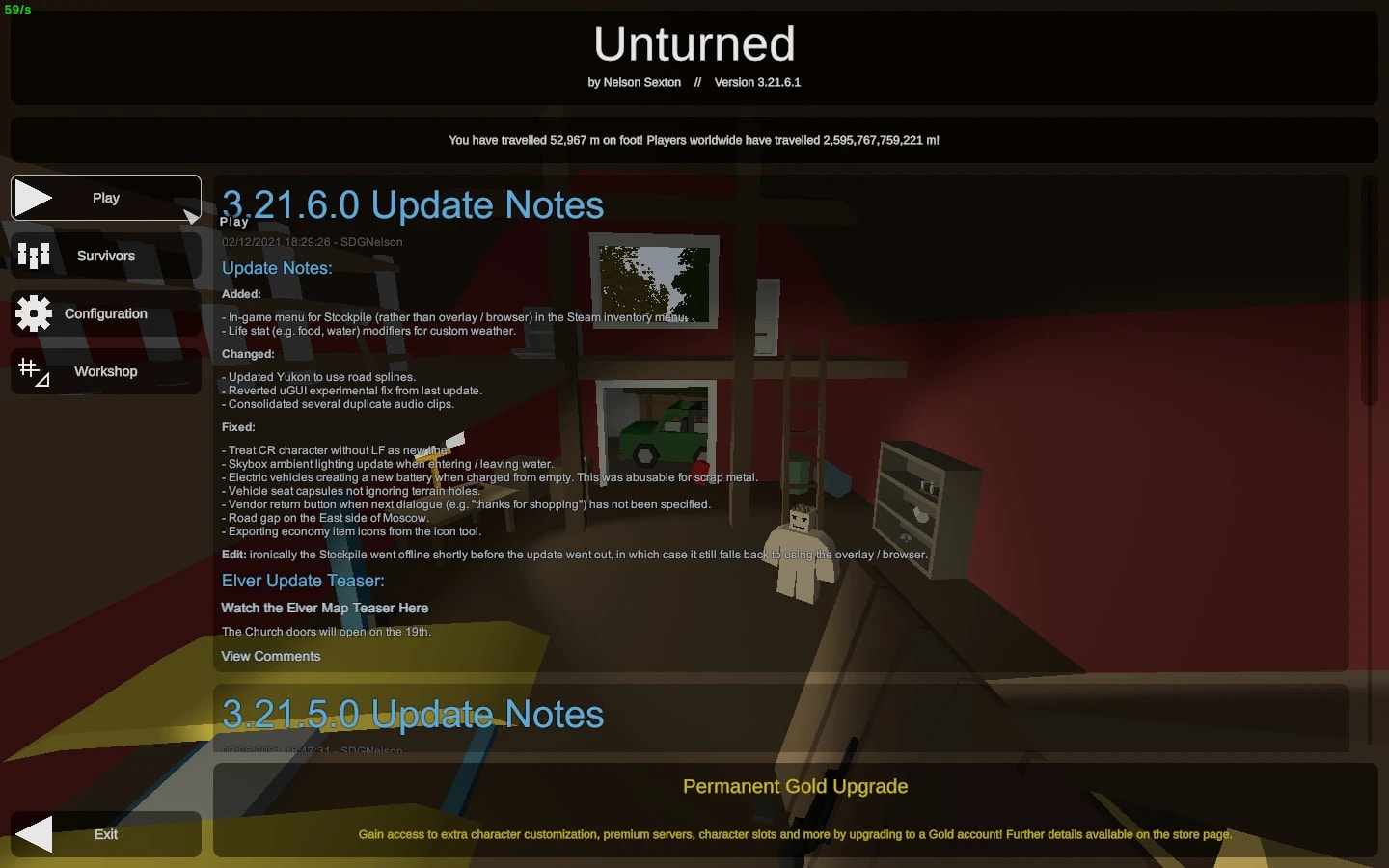 The Unturned main menu