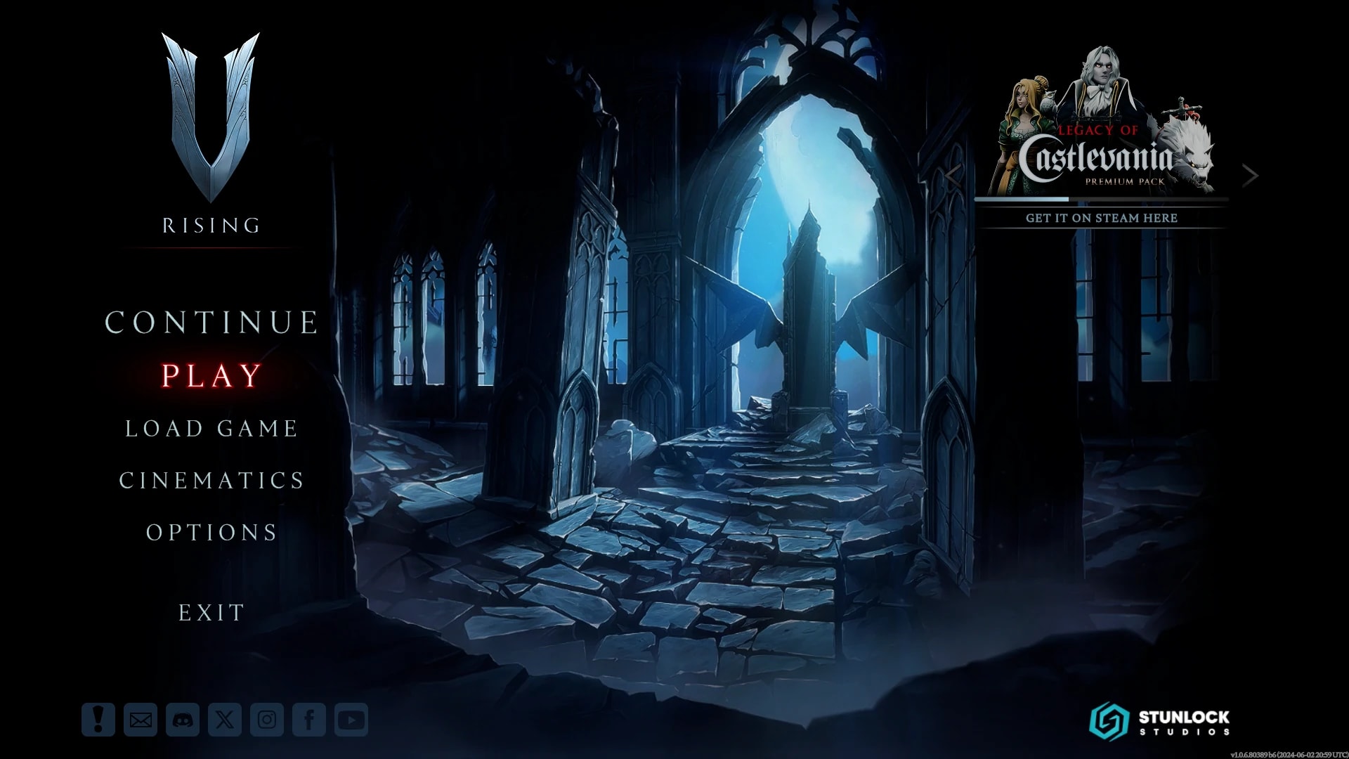 V Rising (PC) Hauptmenü