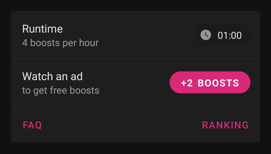 Boostable server specifications