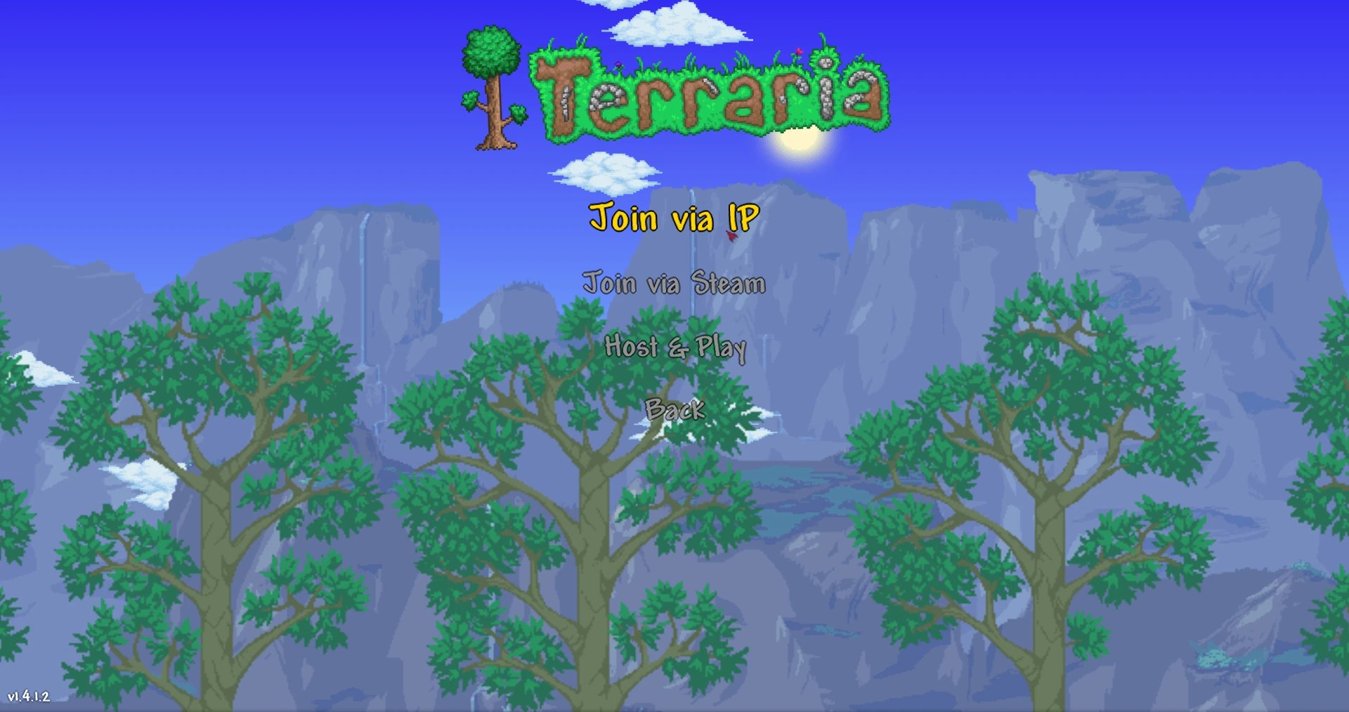 The Terraria multiplayer menu