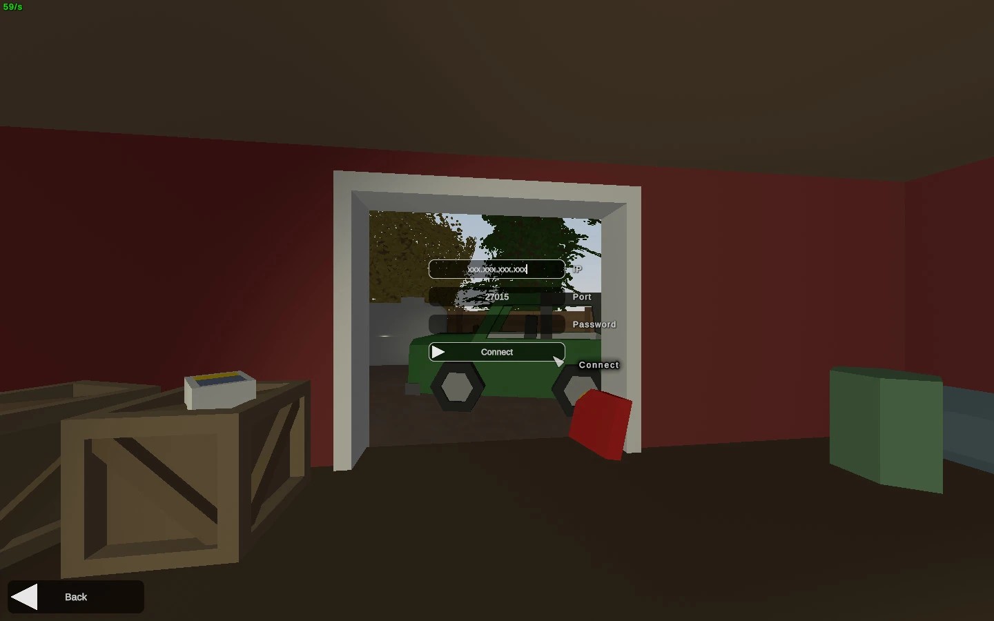 The Unturned server connect dialog